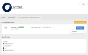 Adding/Removing payment details