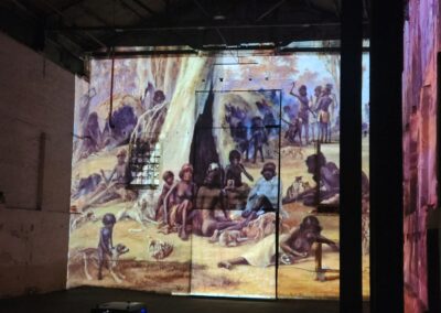 Projection of images indigenous peoples (pre-settlement Adelaide)